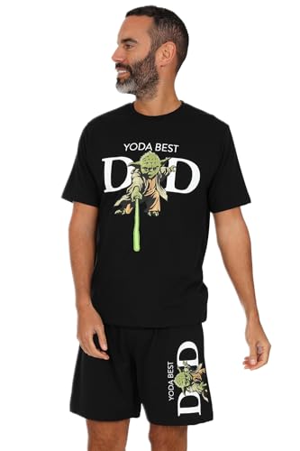 Star Wars Yoda Best Dad - Conjunto de pijama corto para hombre, Negro, XL
