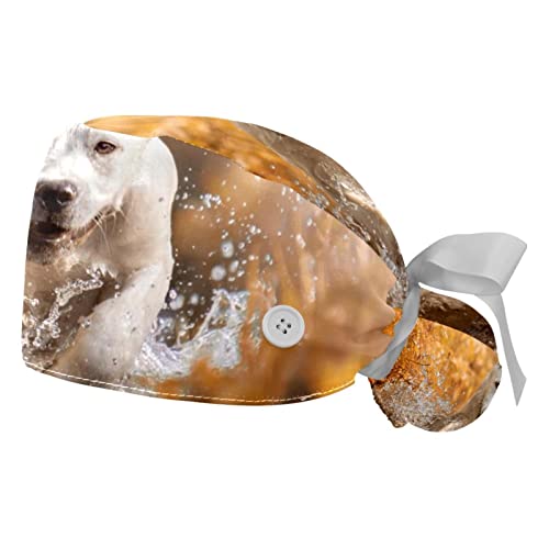 Chapeaux bouffants Chien Labrador JDEZ contre la sueur et les cheveux
