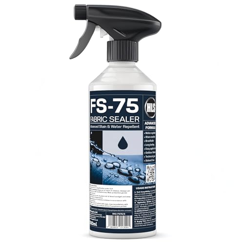 HLS Supplies 500ml FS-75 Fabric Sealer - Waterproof Spray for Fabric - Tent Waterproofing for Awnings, Boat Covers, Garden Furniture