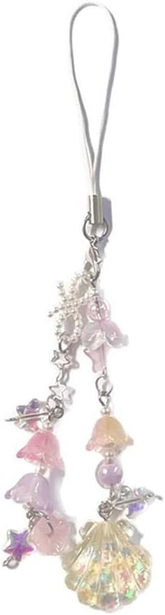2Pack Anime Cell Phone Straps Keychain Goj Geto Figure Y2k Phone Chain Beaded Lucky Fish Star Keyring Charm image 5