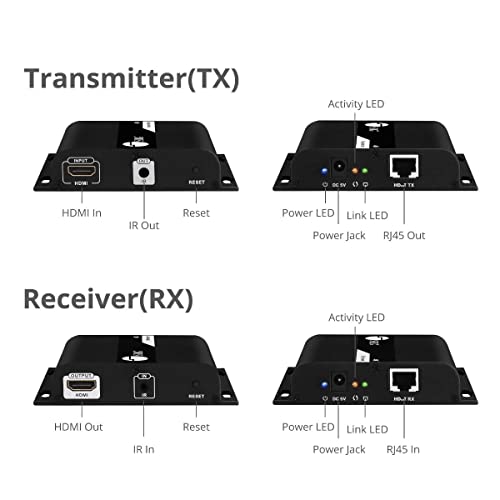 Siig 4K Hdmi Extender Over Ip Cat5E/6/7 Ethernet, Up To 394 Feet, Hdmi Balun One To One Or One To Many, Hdcp 2.2 (Ce-H25D11-S2) #TOP2