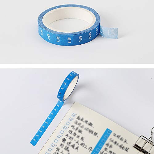 4 rolos/set 8mm * 5 m fitas adesivas data semana tempo grade Washi fitas de papel decorativa papelar