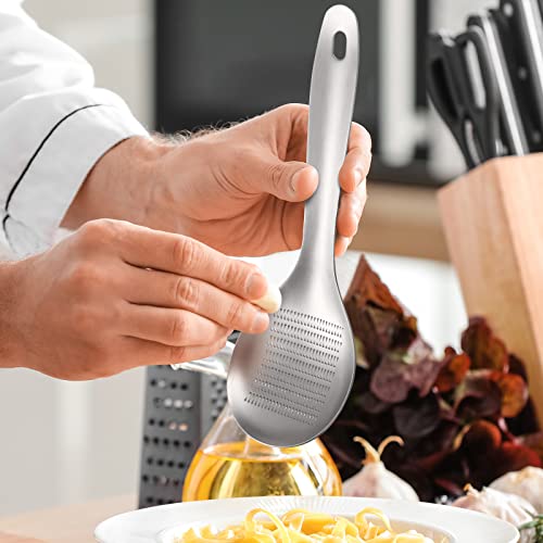 Cabilock 2Pcs Stainless Steel Garlic Ginger Garlic Presses Grinders Fruits Root Vegetable Grater Grinder Spoon Cheese Crushers Wasabi Grinding Tools #TOP5