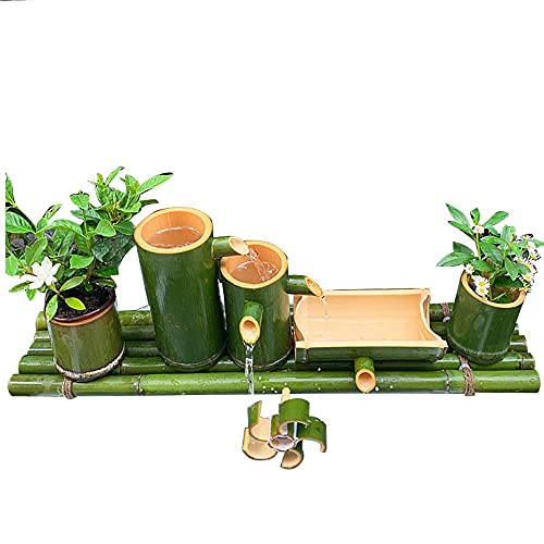Fontaine en bambou pour jardin zen : créez une cascade relaxante sur votre terrasse extérieure