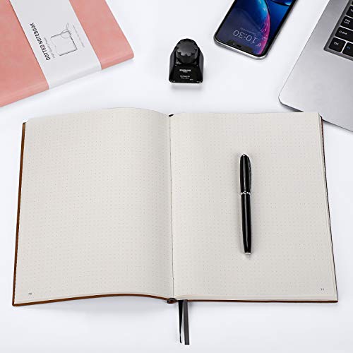 Rettacy Dotted Journal For Women 2 Pack - B5 Large Notebook With Dotted Grid Page,Total 384 Numbered Pages,100Gsm Thick Dotted Paper,Soft Leather Cover,Inner Pocket,7.6'' X 10'' #TOP6