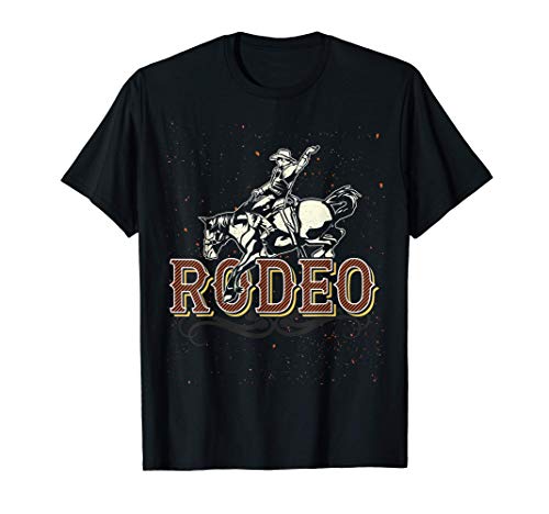 Rodeo Cavallo Toro Cowboy Maglietta