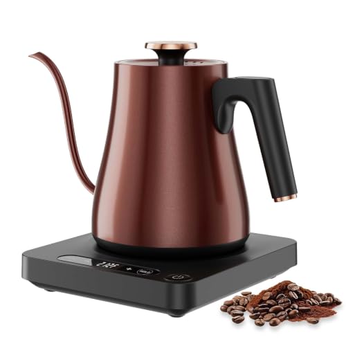 Image of Gooseneck Electric Kettle 1.0L,1000W, Smart, Pour Over, Copper