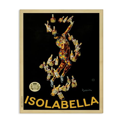 Vintage Isolabella Drink Poster, 30 x 40 Inch Canvas Wall Art