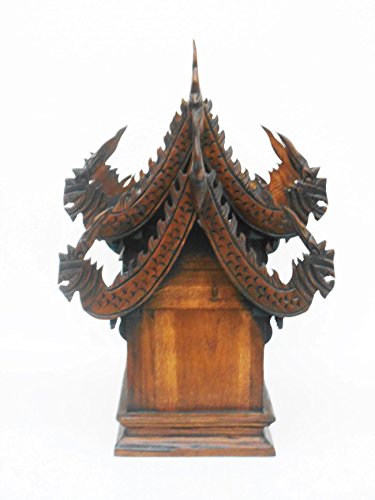 Gabur Sanpraphum Large Actual Size Thai Buddhist Wood Carving For Spiritual Haunted Spirit House Temple #TOP4