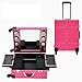 Produktbild KINYNE Kosmetikkoffer Trolley Künstler Kosmetik Zug Tischwagen 4 Räder Hollywood Spiegel Mit Lichter,Pink