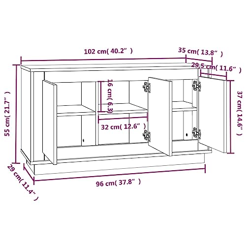 Credenza Cassettiera Cassettiera Mobile Contenitore Organizer Cucina Soggiorno Soggiorno Sonoma 102 X 35 X 55 Cm Derivati Del Legno Marrone 02_0031480 - 2