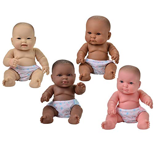 Constructive Playthings Huggable Multi-Cultural Baby Dolls for Kids, Set of 4 Arkansas 