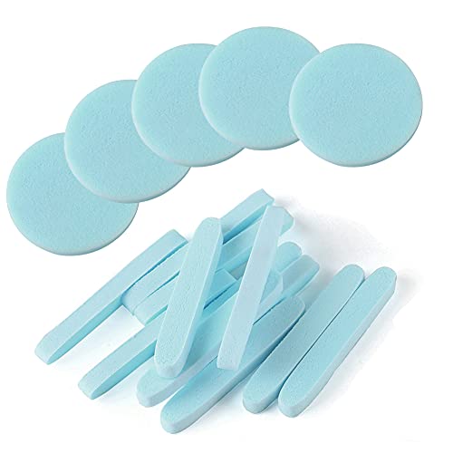 Facial Sponges Compressed,360 Pieces Makeup Remover PVA Professional Round Face Wash Sponges Spa Pads for Women Exfoliating Cleansing,Blue