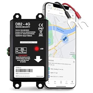 REWIRE SECURITY DB2-4G GPS Tracker for Vehicles – Real-Time Vehicle Tracking Device for Car, Van, Motorhome | Easy Battery Install | Live App Tracking | 4G Fleet Tracking | Low Cost Plan | Free Trial