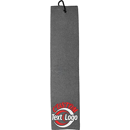 Valueon Custom Embroidered Golf Towel Personalized Text/Word/Logo/Image Monogrammed Golf Towels With Clip Golf Towel For Golf Gifts #TOP3