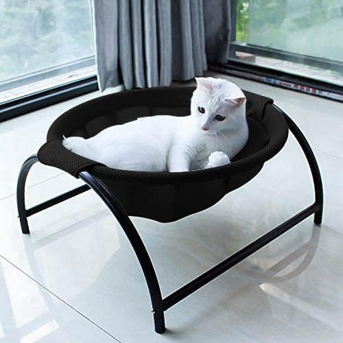JUNSPOW Cat Bed Dog Bed Pet Hammock Bed Cat Sleeping Cat Supplies Pet Supplies Whole Wash Stable, Detachable & Breathable Easy Assembly Indoors Outdoors, 16.9 in x 16.9 in x 9.5 in