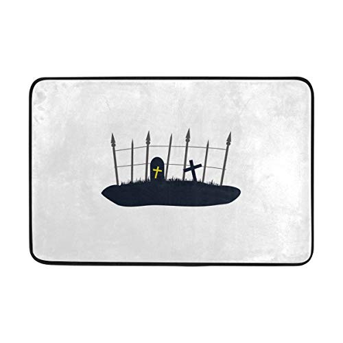 FANTAZIO zerbini tomba con recinto tappeto dritto Carpet Gripper poliestere per angoli e bordi antiscivolo ideale tappeto tappo per cucina/bagno 23.6 x 15.7in