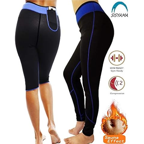SISYAMA Anti Cellulite Weight Loss Hot Slimming Sweat Sauna NEOPRENE Pants (Large) Cover