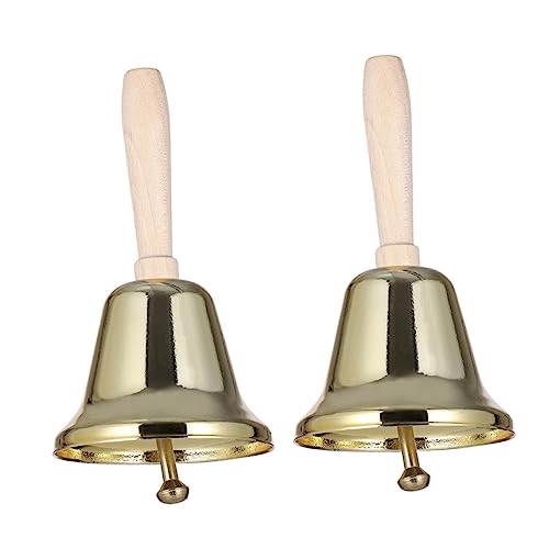 HANABASS Metal Hand Bell Large Christmas Bell for Wedding Reception and Pet Training