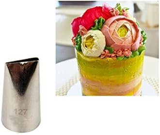 FantasyDay 5 piece Stainless Steel Rose Flower Piping Tips Piping Nozzles Cake Decorating Supplies Cookies Cupcake Icing Decorating Supplies Decorating Kits Frosting Icing Tips Baking Set Tools #4