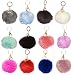 1 Dozen of Faux Fur Pom Pom Keychains (J2208 Pack B)