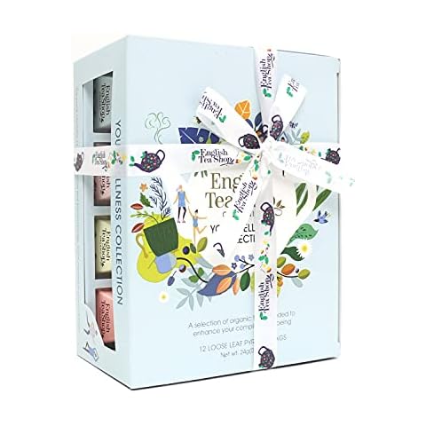 English Tea Shop Organic Wellness Tea Collection Prism - 12 Pyramid Tea Bags - 6 Different Flavours., 24 g Cover