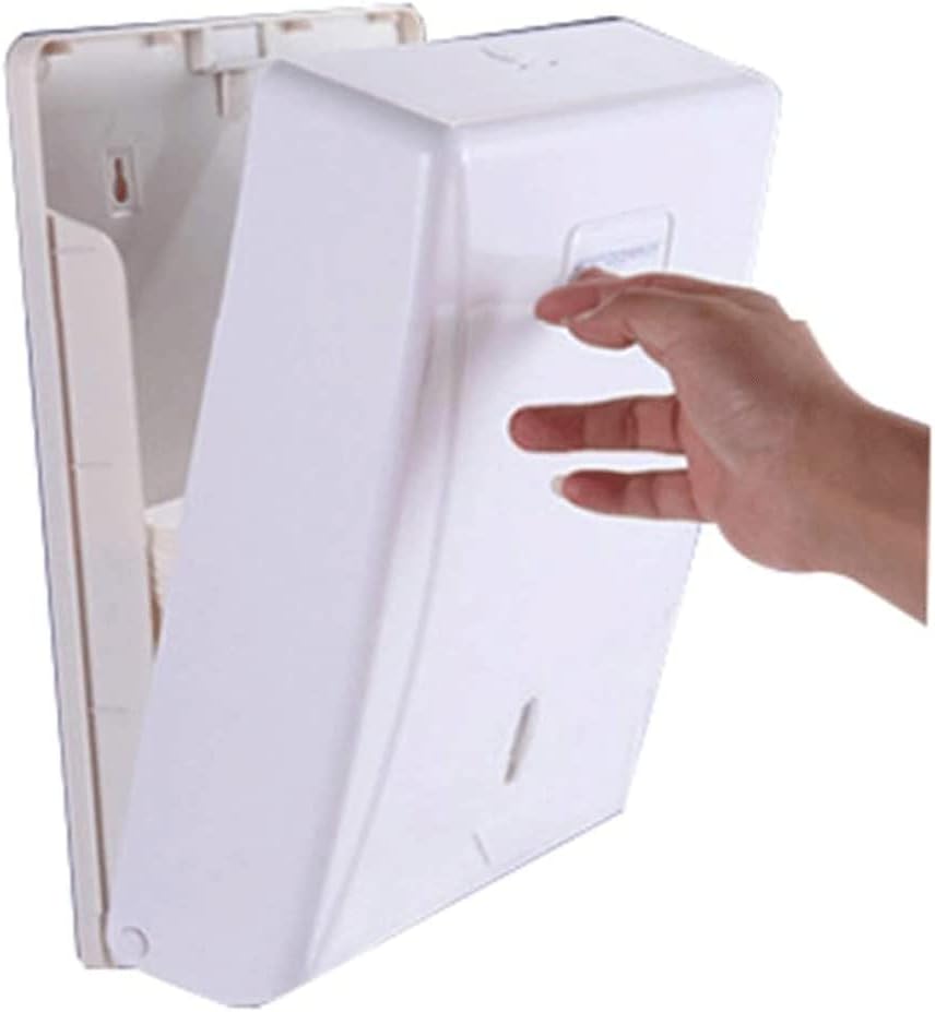 Paper Towel Dispenser Tissue Dispenser Hand Tissue Bathroom Accessories Paper Towel Dispenser Waterproof Wall Mount Hand Tissue Dispenser High Capacity (White)