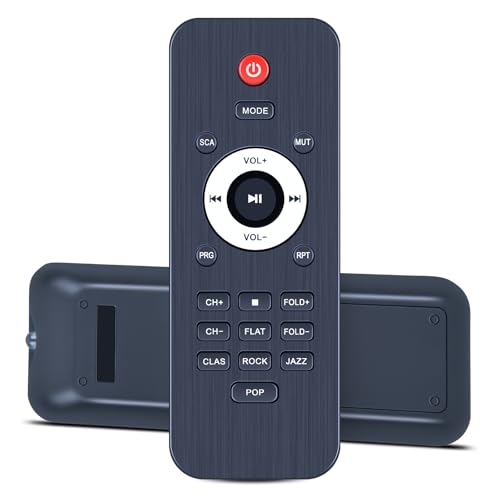 Snrigw Ersatzfernbedienung für tragbaren CD-Player WISCENT WTB-791B WTB-797 WTB-791, Roxel RCD-230BT, WIITHINK WCD9949-UK, Denver TDC-280B