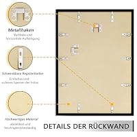 Tinkeps Bilderrahmen A3 Schwarz 3er Pack, MDF – Ansicht 7