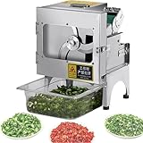 Picadora de cebolletas, cortadora eléctrica de verduras, picadora de alimentos comercial, ajuste de grosor de 1,3 a 35 mm, rendimiento máximo de 150 kg/hora para cebolla, cilantro y puerros. B
