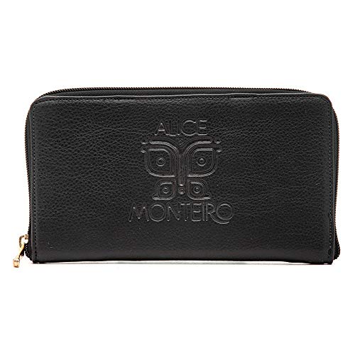 Kit De Bolsa + Nécessaire + Carteira Lisboa Alice Monteiro Cor:Preto
