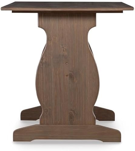 Miniatura 7 de Linon Natasha - Juego de comedor de esquina de madera de transición con asientos tapizados, requiere montaje alguno, asientos hasta 5 personas, en