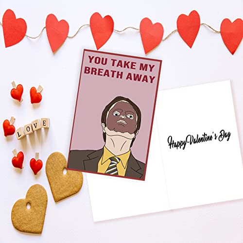 Ziwenhu Cartão de Dia dos Namorados bem-humorado The Office para namorado, namorada, cartão de anive