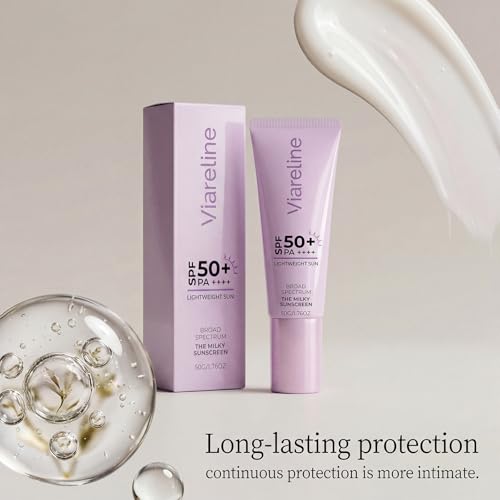Viareline The Milky Sunscreen SPF 50+ PA++++ | Broad Spectrum | Lightweight & Nourishing | 1.76 oz