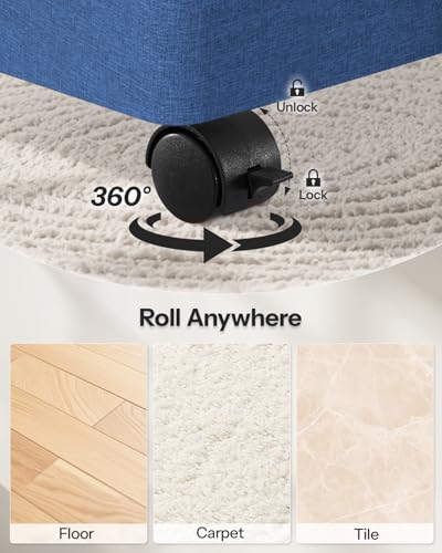 Image of Double Laundry Basket with Wheels and Lid, 150L Clothes Hampers for Laundry