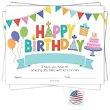 Happy Birthday Certificates for Students - 25 Student Birthday Certificates for Kids Classroom Must Haves, Teacher Supplies for Classroom Elementary, Colorful Teacher Essentials
