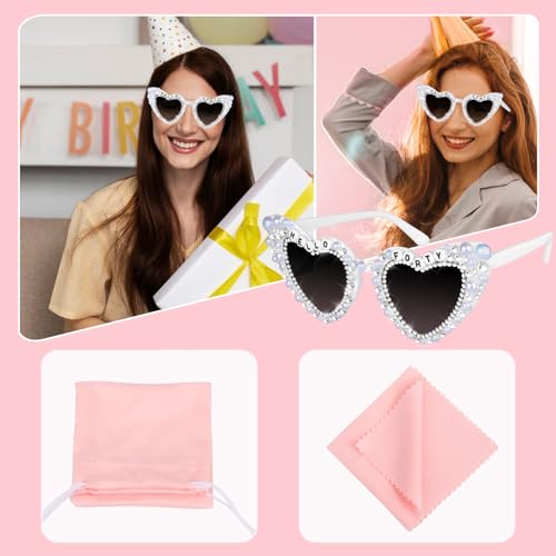 40th Birthday Glasses for Women - 40 Years Old Sunglasses for Happy Party Gifts Accessories and Favors3