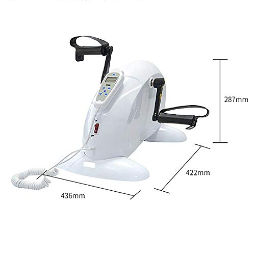 Image of Portable Pedal Exercise Electric Pedal Mini Rehabilitation Machine Adjustable Exercise Bike, Elderly Upper and Lower Limb Exerciser 4 Speeds Led Control Screen Rehabilitation Equip,