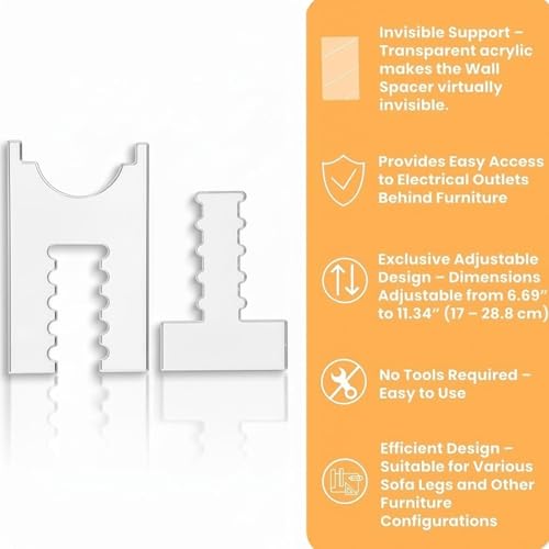Tope de sofá para salón y bloques de protección ajustables para camas de apartamento 5