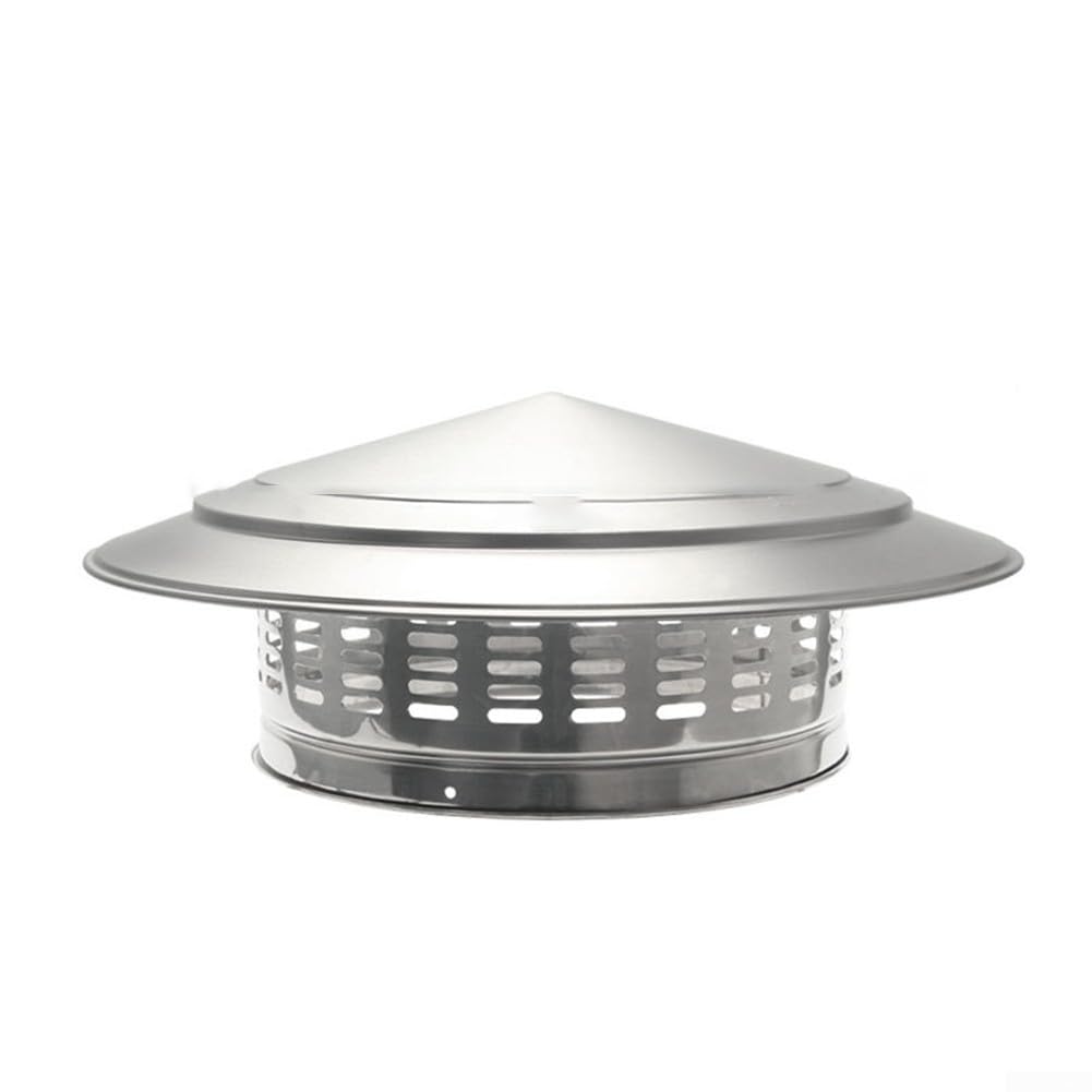 HpLive 250 mm/300 mm Chimenea Sombrero de techo de acero inoxidable, sombrero de cilindro de metal, tapa de lluvia para chimenea (250 mm)