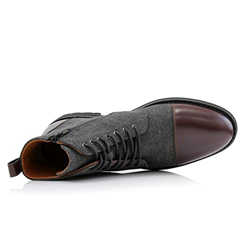 Image of Polar Fox Men's Ankle Dress Boots | Lace-up Casual Fashion Boot Collection | Cap Toe & Plain Toe Styles |