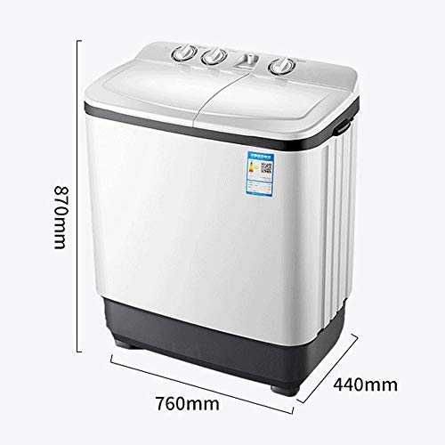 Wasmachine, 8 kg, grote capaciteit, dubbele barrel, kleine drainagemachine, draagbare zwaartekracht, voor thuis, in de… - Image 6