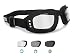 Produktbild Bertoni Motorradbrille Photochrome Antibeschlag - F112A Schwarz Schutzbrille Selbsttönend Bikerbrillen Automatische Scheibentönung