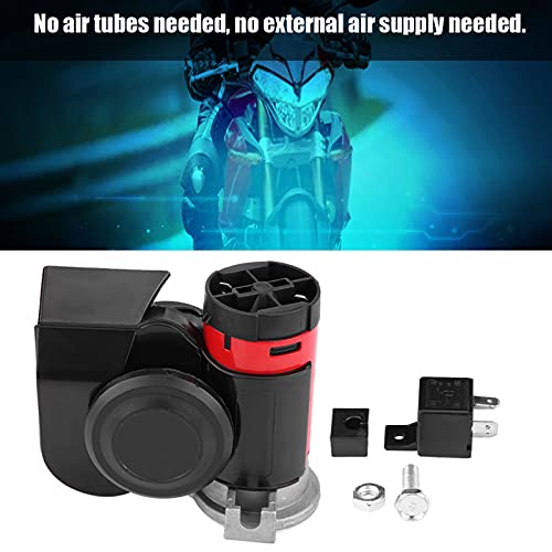 Ultra compacte dubbele luchthoorn, 12V 139DB ruwijzer kunststof elektronische slak hoorn duurzame luide elektronische slak met bevestigingsbeugel voor motorjacht boot waterdichte hoes - Image 5