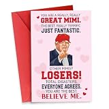 Donavibe Mimi Gifts, Funny Mimi Birthday Card, Christmas, Birthday, Mothers Day, Humor Mimi Greeting Cards, Heartfelt Message for Women, Grandma from Grandkids, Decorations for Woman, Premium Quality