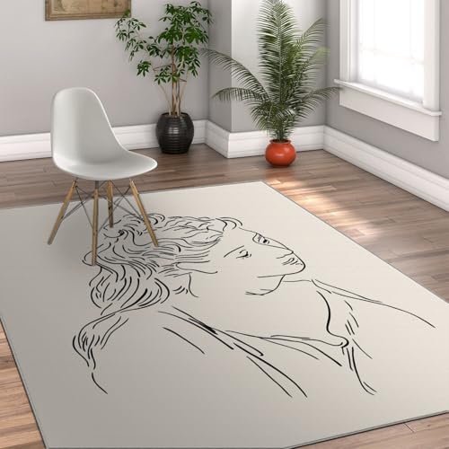 Tapis de sol antidérapant Picasso 160x230cm lavable en machine