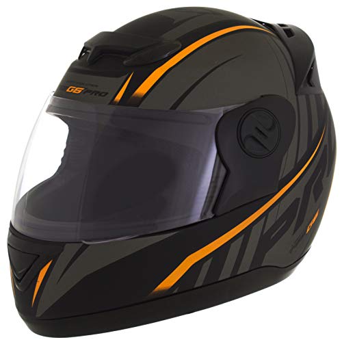 Pro Tork Capacete Evolution G6 Pro Neon Fosco 58 Preto/Laranja