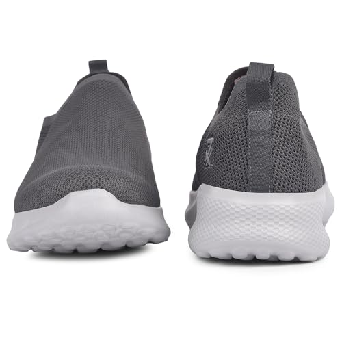 Image of Liberty Leap7x GHD-89E Men Sports Walking Shoes - Black & Grey | Comfortable and Durable Slip-On Closure - Suitable for Non-Lacing Running, Gym, Jogging and Outdoor Shoes for Man - Cushioned Footbed