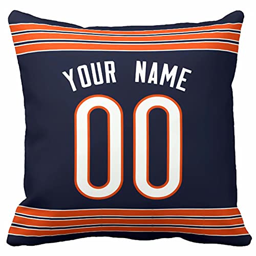 Image of ANTKING Chicago Throw Pillow with Custom Name and Number Personalized Gift for Men Women Boys