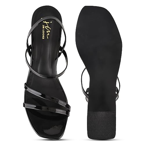 Image of JM LOOKS Fashion Women Stylish Casual Block Heel Sandal Fancy Solid Comfortable Sole For Womens & Girls